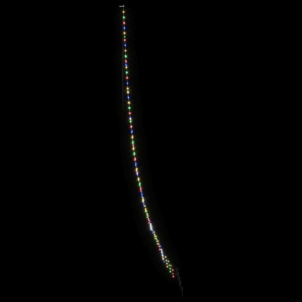 LED juletre med 276 LED med jordspyd Flerfarget 511 cm Metall