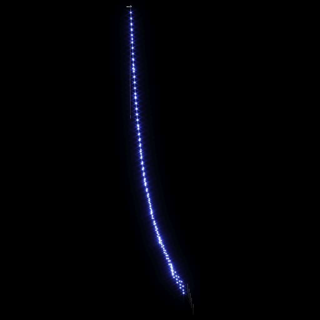 LED juletre med 276 LED med jordspyd Blå 511 cm Metall