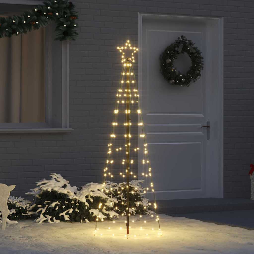 LED juletre med 390 LED med jordspyd Varmhvit 250 cm Jern