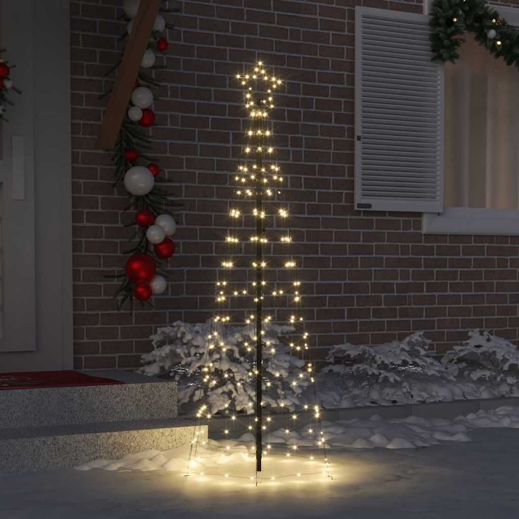 LED juletre med 390 LED med jordspyd Varmhvit 250 cm Jern