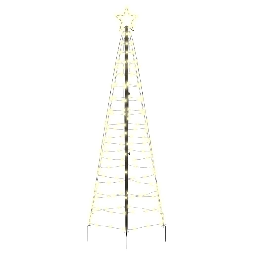 LED juletre med 390 LED med jordspyd Varmhvit 250 cm Jern
