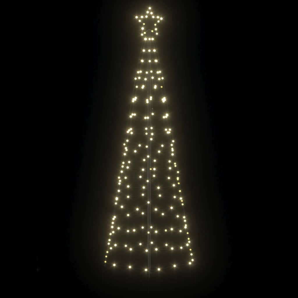 LED juletre med 390 LED med jordspyd Varmhvit 250 cm Jern