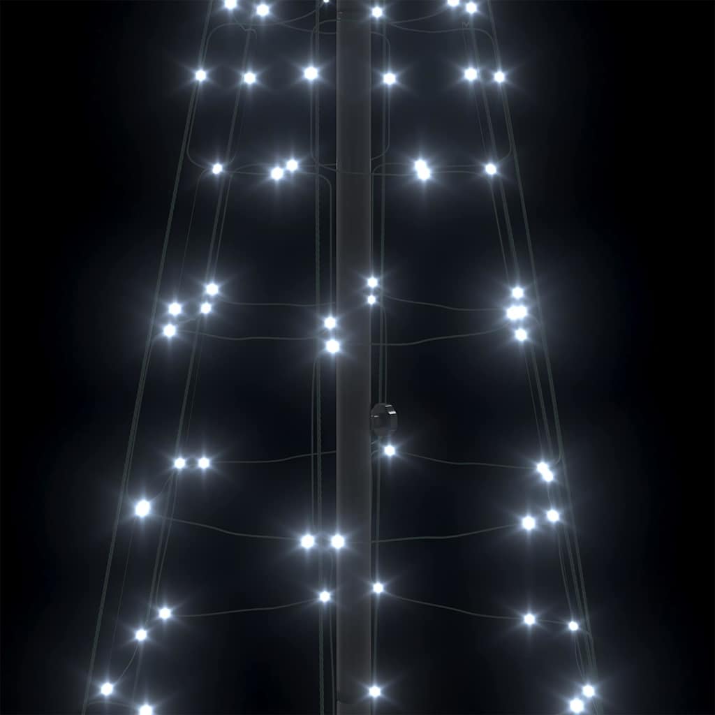 LED juletre med 390 LED med jordspyd Kaldhvit 250 cm Jern