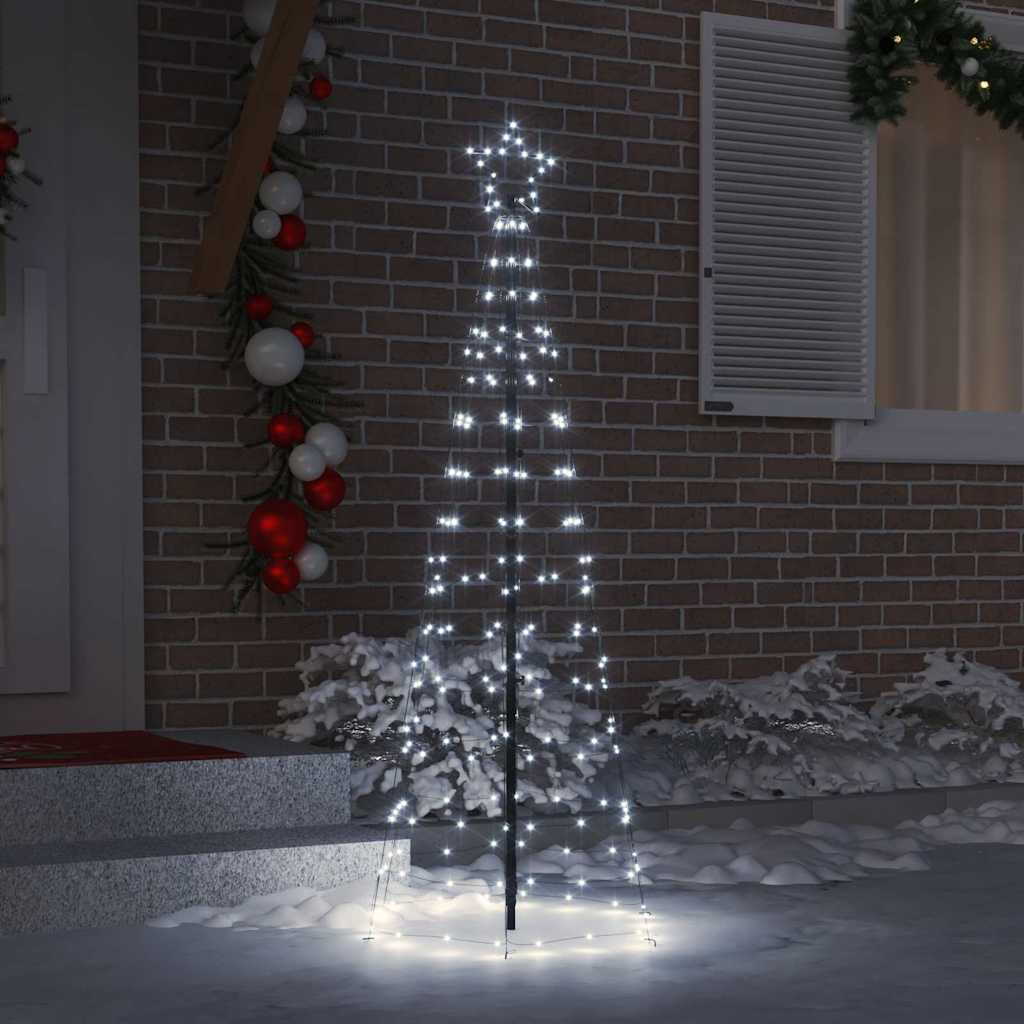 LED juletre med 390 LED med jordspyd Kaldhvit 250 cm Jern