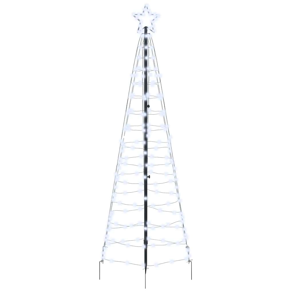LED juletre med 390 LED med jordspyd Kaldhvit 250 cm Jern