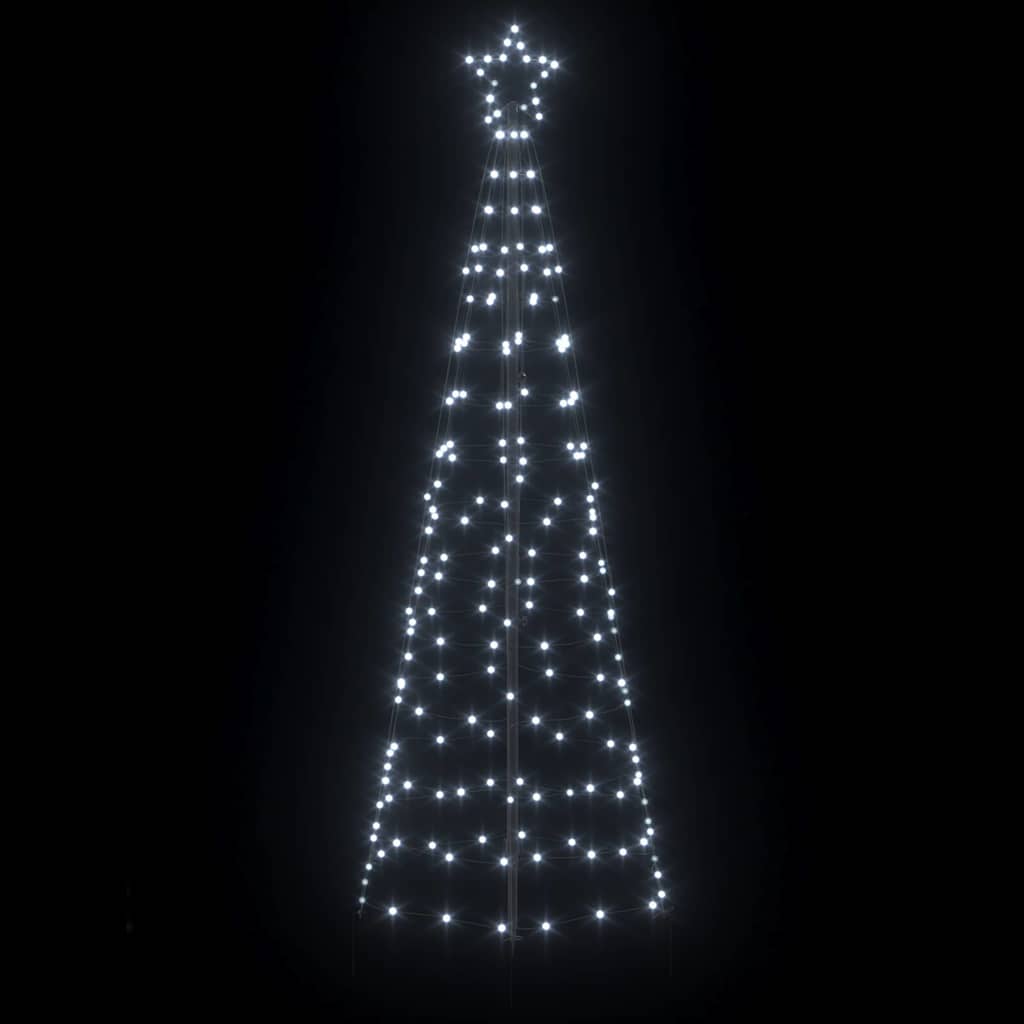 LED juletre med 390 LED med jordspyd Kaldhvit 250 cm Jern