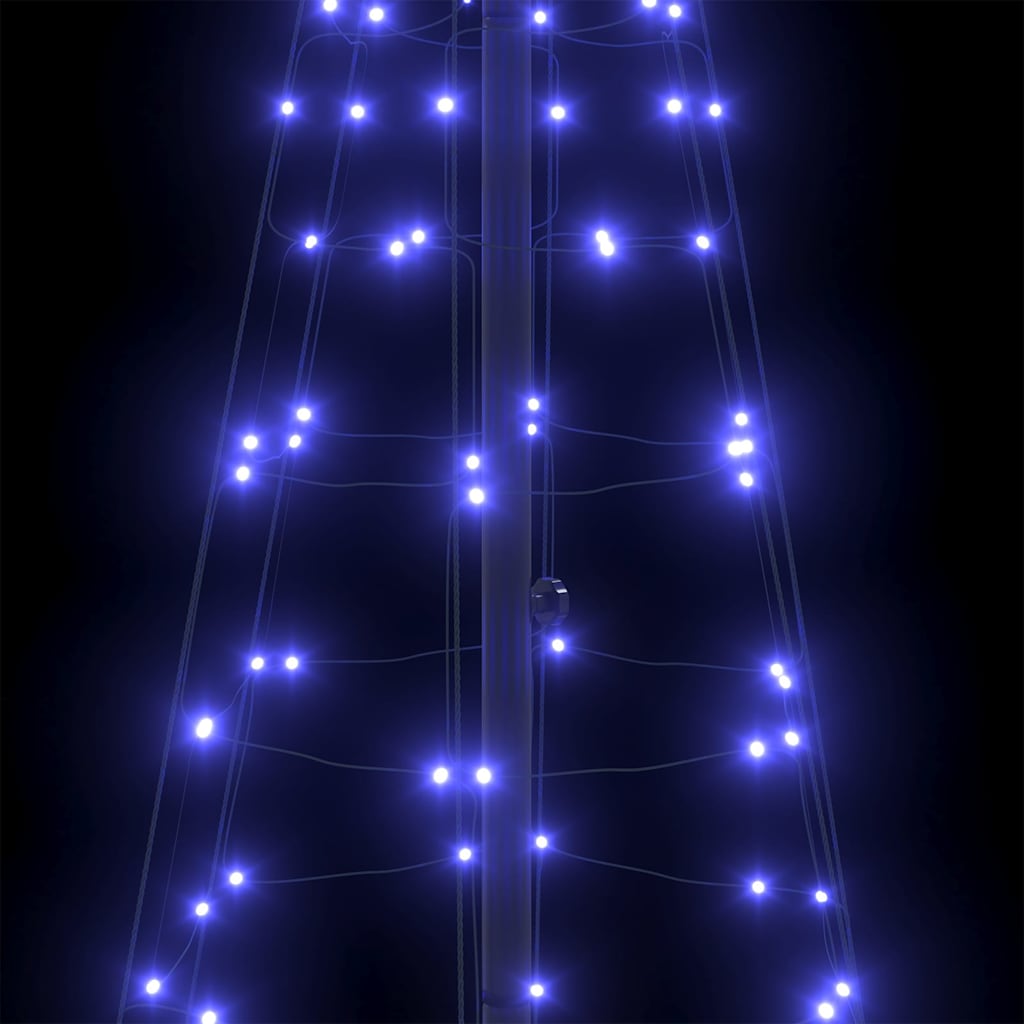 LED juletre med 390 LED med jordspyd Blå 250 cm Jern