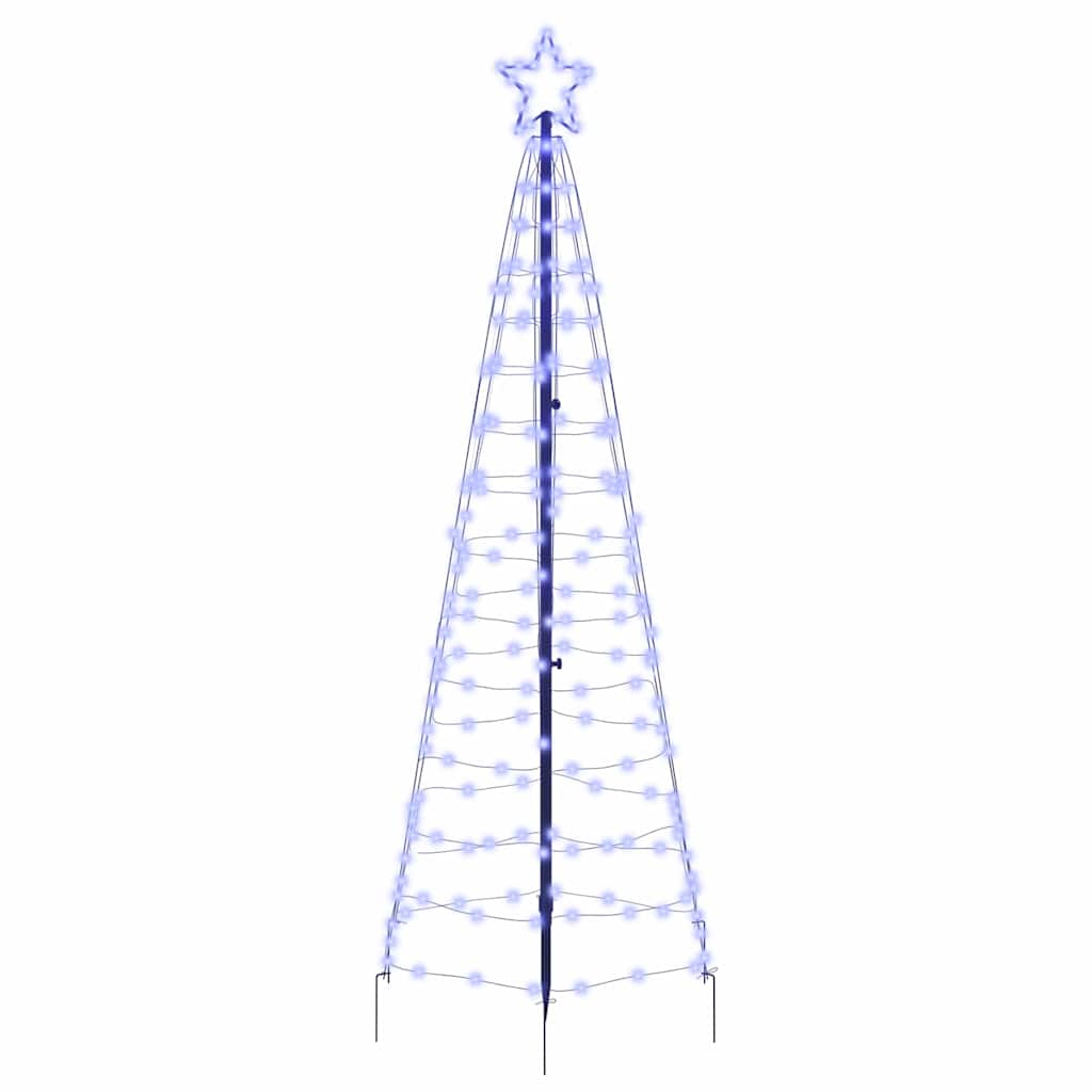 LED juletre med 390 LED med jordspyd Blå 250 cm Jern