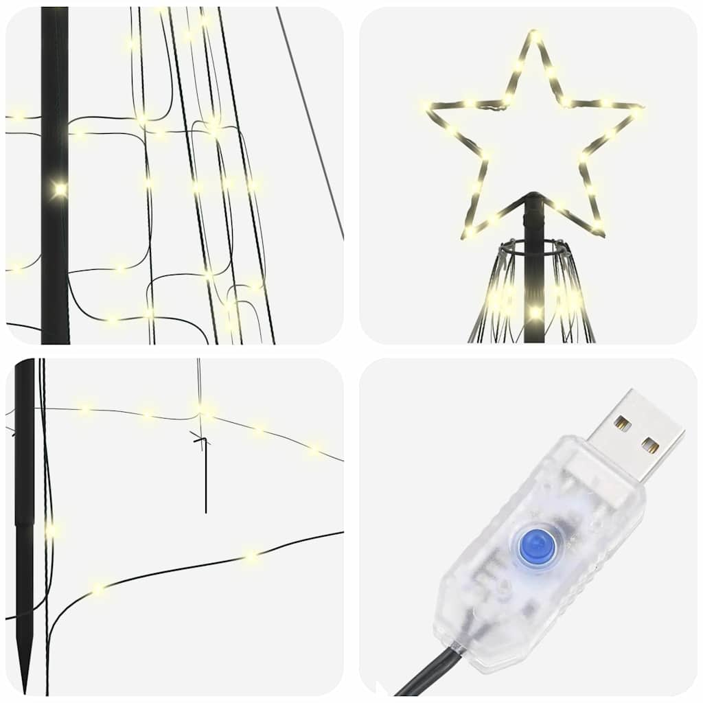 LED juletre med 800 LED med jordspyd Varmhvit 400 cm Jern