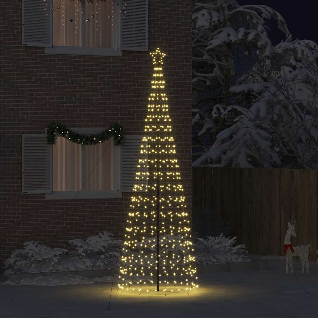 LED juletre med 800 LED med jordspyd Varmhvit 400 cm Jern