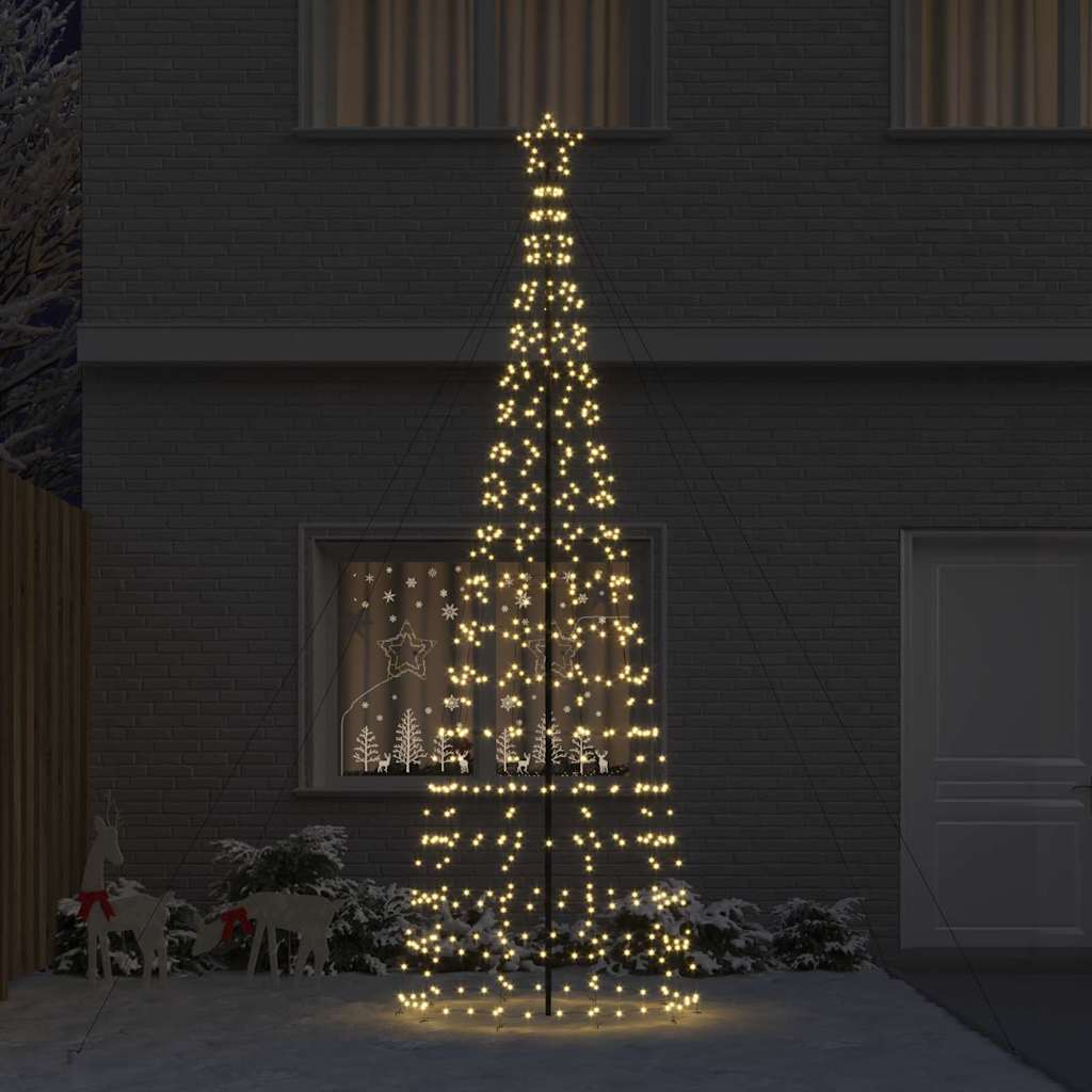 LED juletre med 800 LED med jordspyd Varmhvit 400 cm Jern