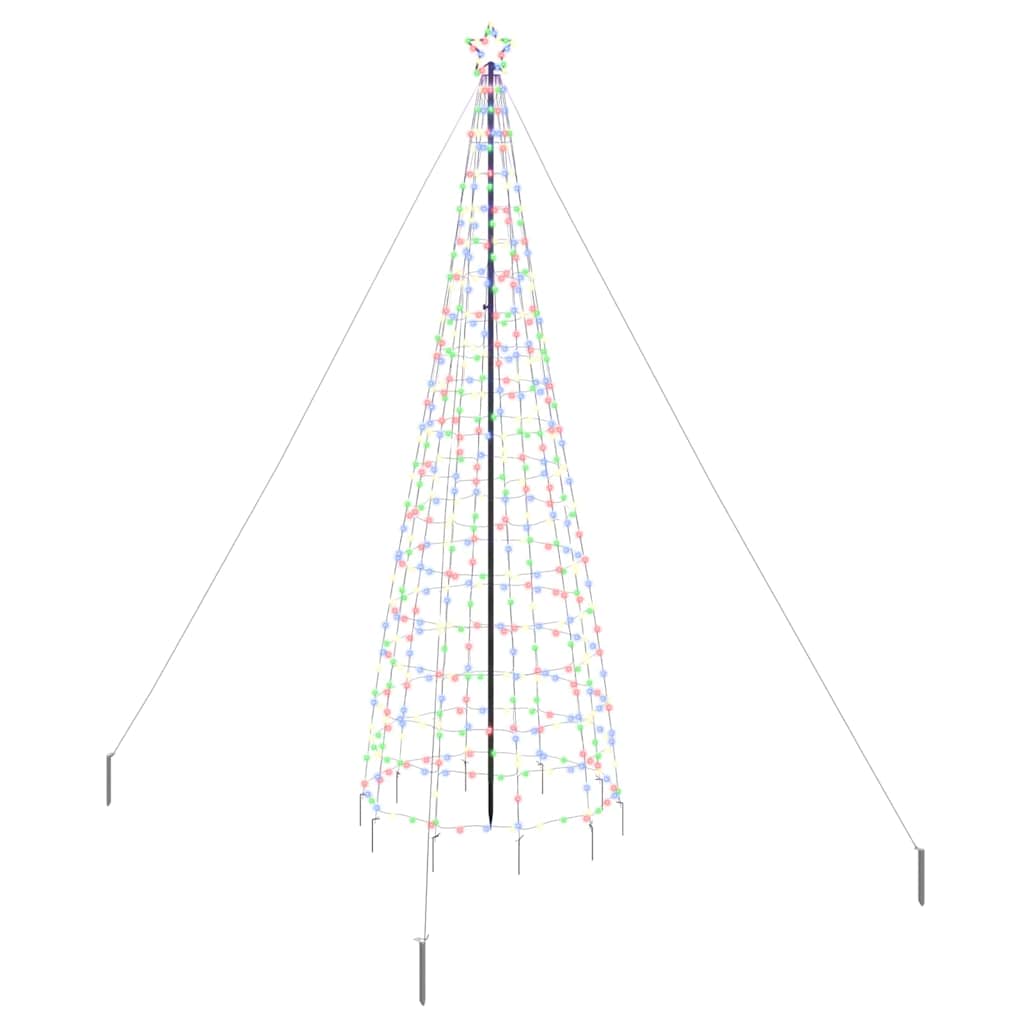 LED juletre med 800 LED med jordspyd Flerfarget 400 cm Jern