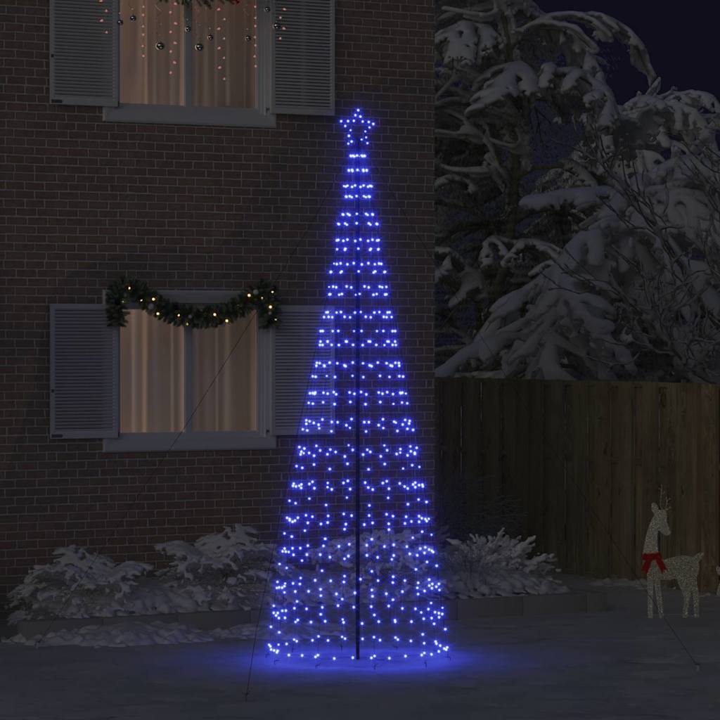 LED juletre med 800 LED med jordspyd Blå 400 cm Jern