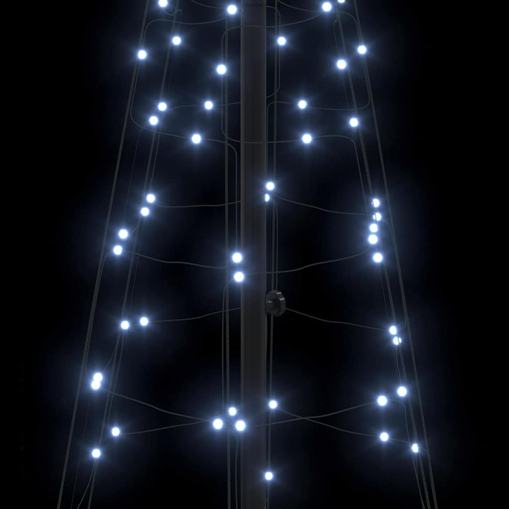 LED juletre med 390 LED med jordspyd Kaldhvit 250 cm Jern