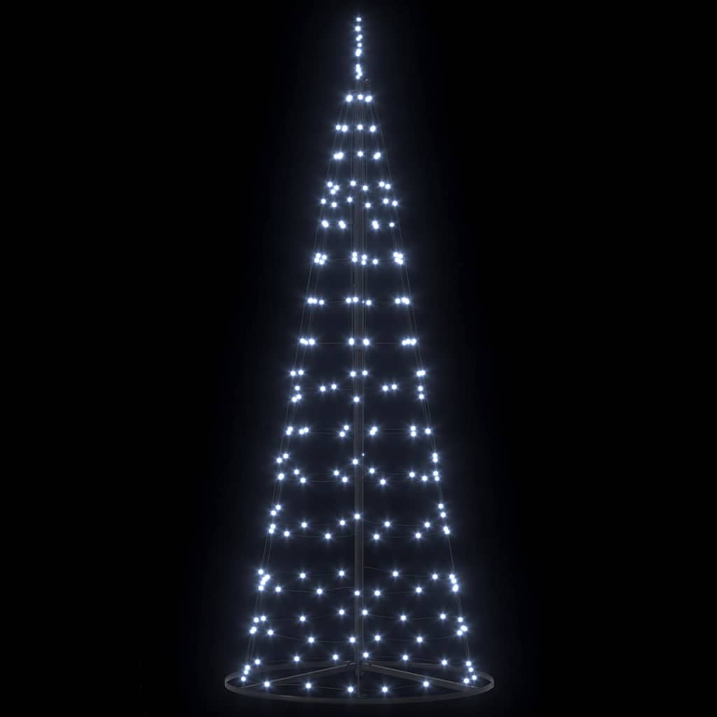 LED juletre med 390 LED med jordspyd Kaldhvit 250 cm Jern