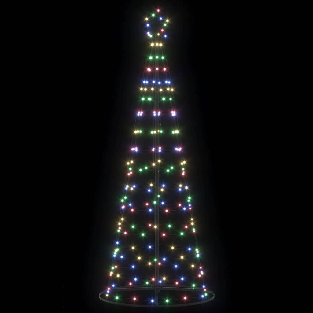LED juletre med 390 LED med jordspyd Flerfarget 250 cm Jern