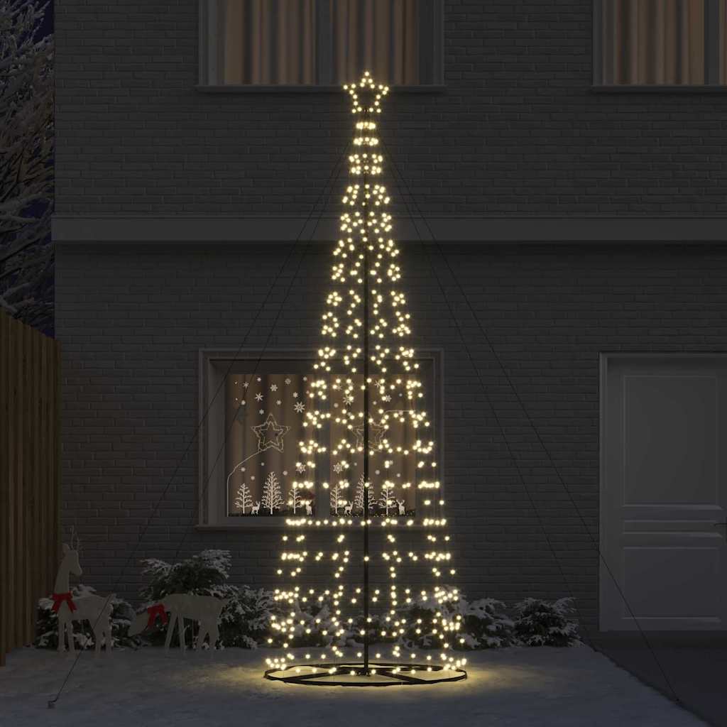 LED juletre med 800 LED med jordspyd Varmhvit 400 cm Jern