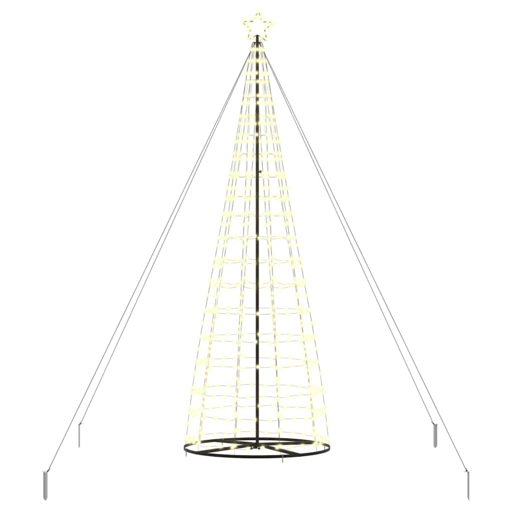 LED juletre med 800 LED med jordspyd Varmhvit 400 cm Jern