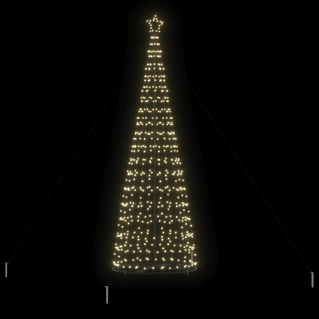 LED juletre med 800 LED med jordspyd Varmhvit 400 cm Jern