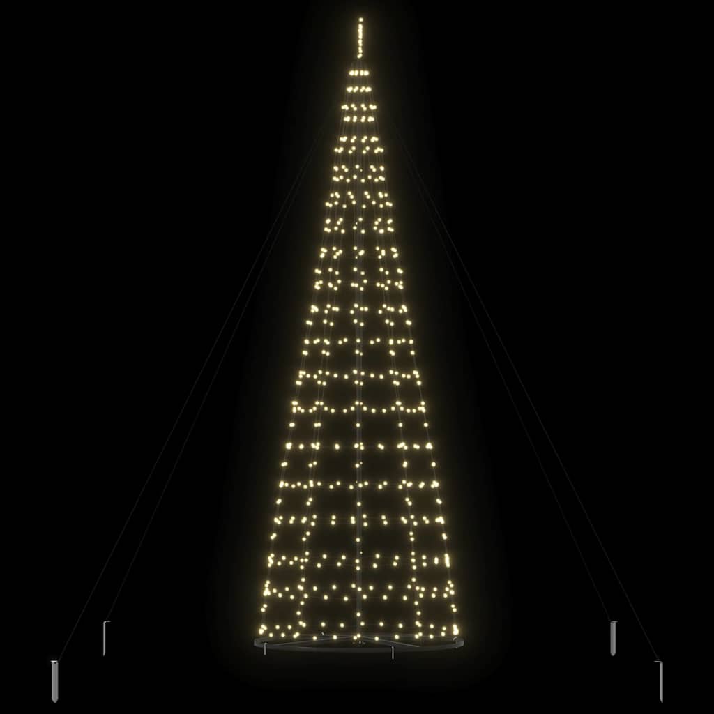 LED juletre med 800 LED med jordspyd Varmhvit 400 cm Jern