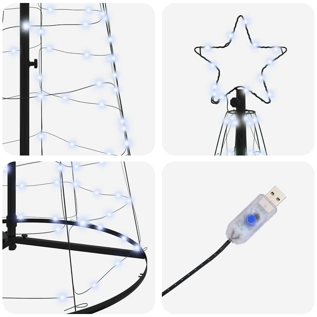 LED juletre med 800 LED med jordspyd Kaldhvit 400 cm Jern
