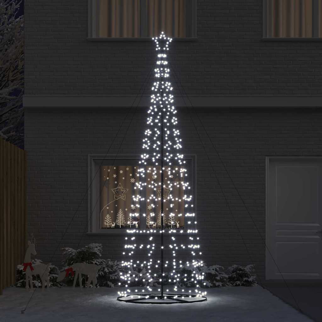 LED juletre med 800 LED med jordspyd Kaldhvit 400 cm Jern