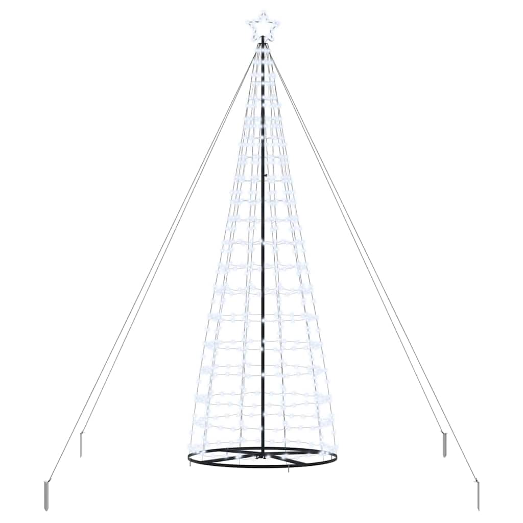LED juletre med 800 LED med jordspyd Kaldhvit 400 cm Jern