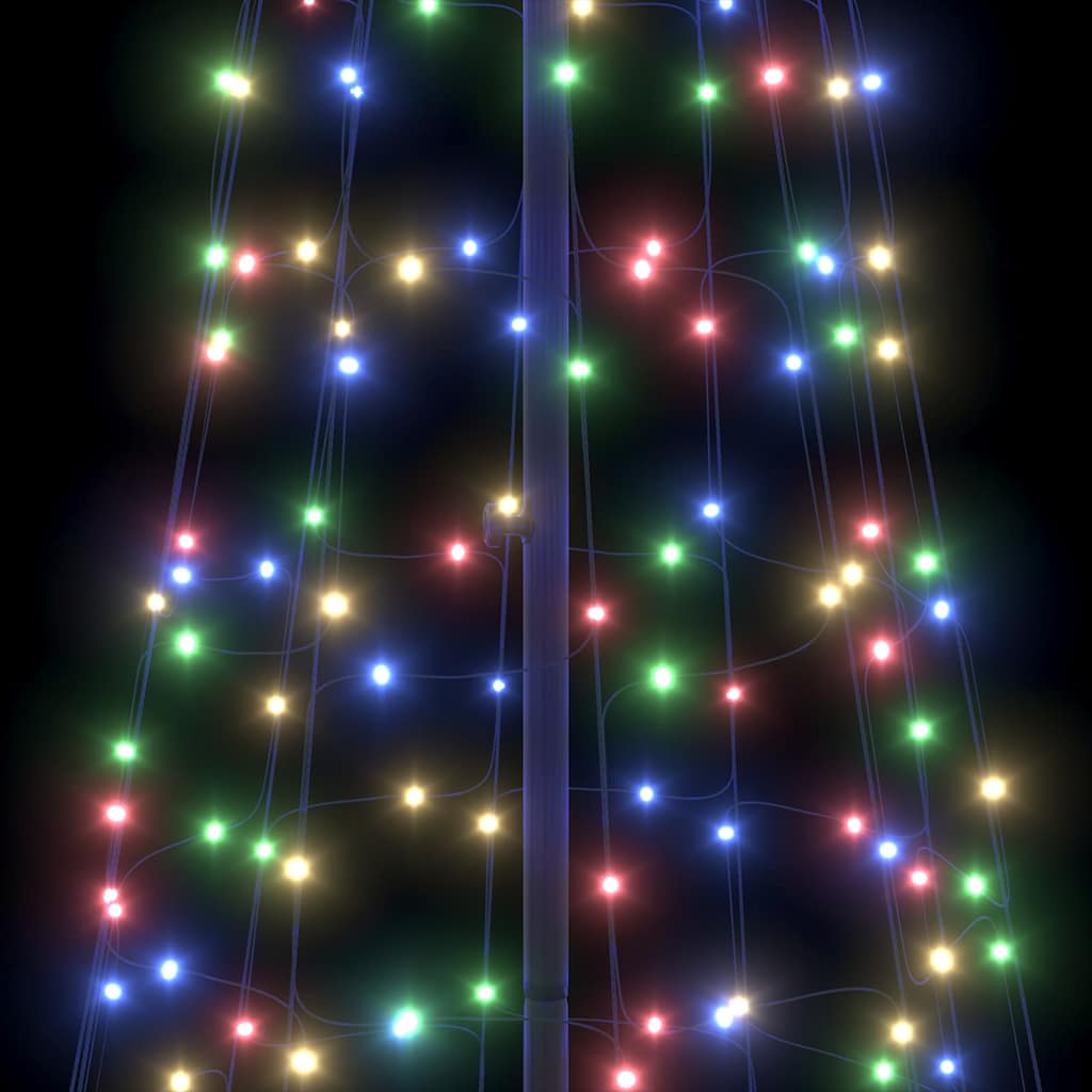 LED juletre med 800 LED med jordspyd Flerfarget 400 cm Jern