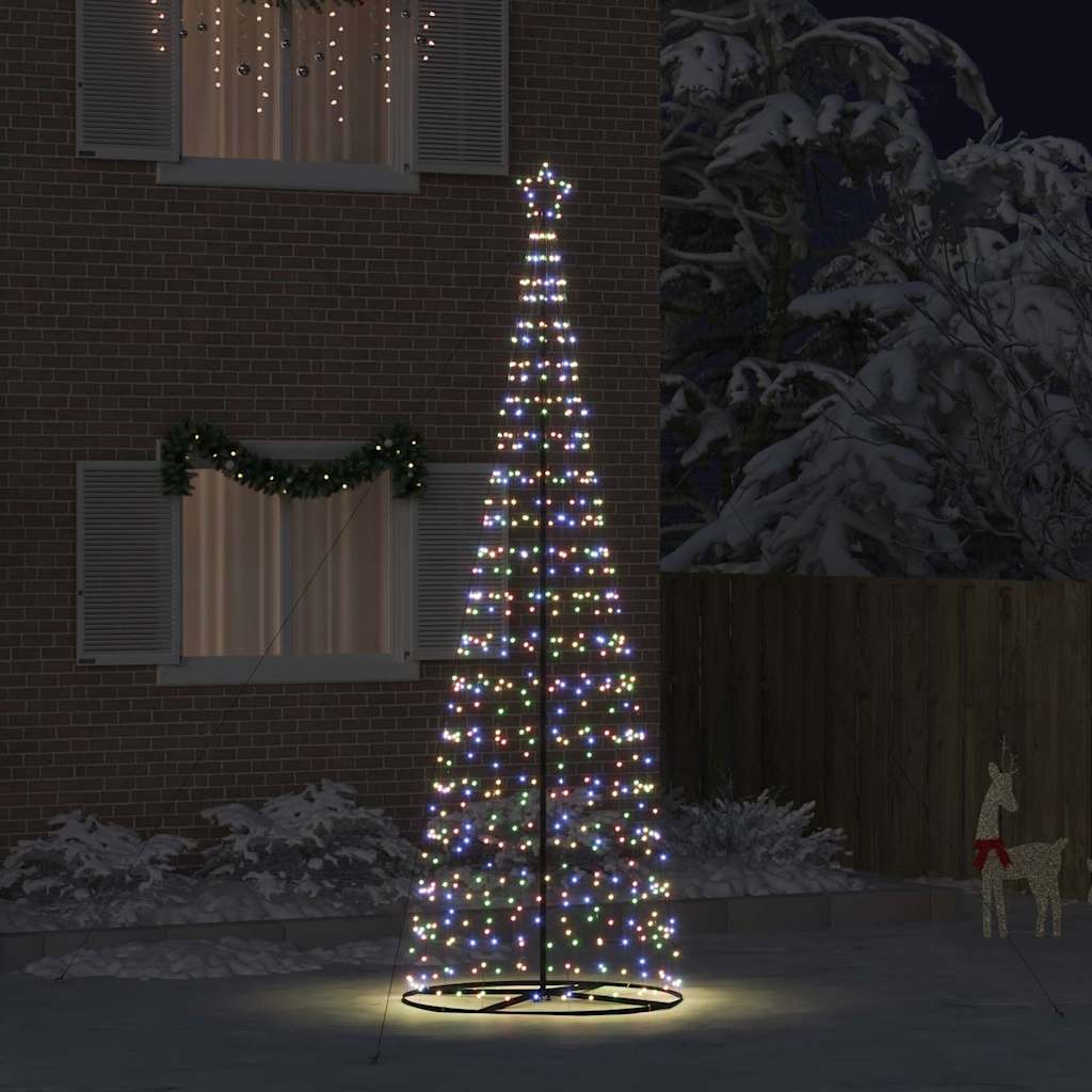 LED juletre med 800 LED med jordspyd Flerfarget 400 cm Jern