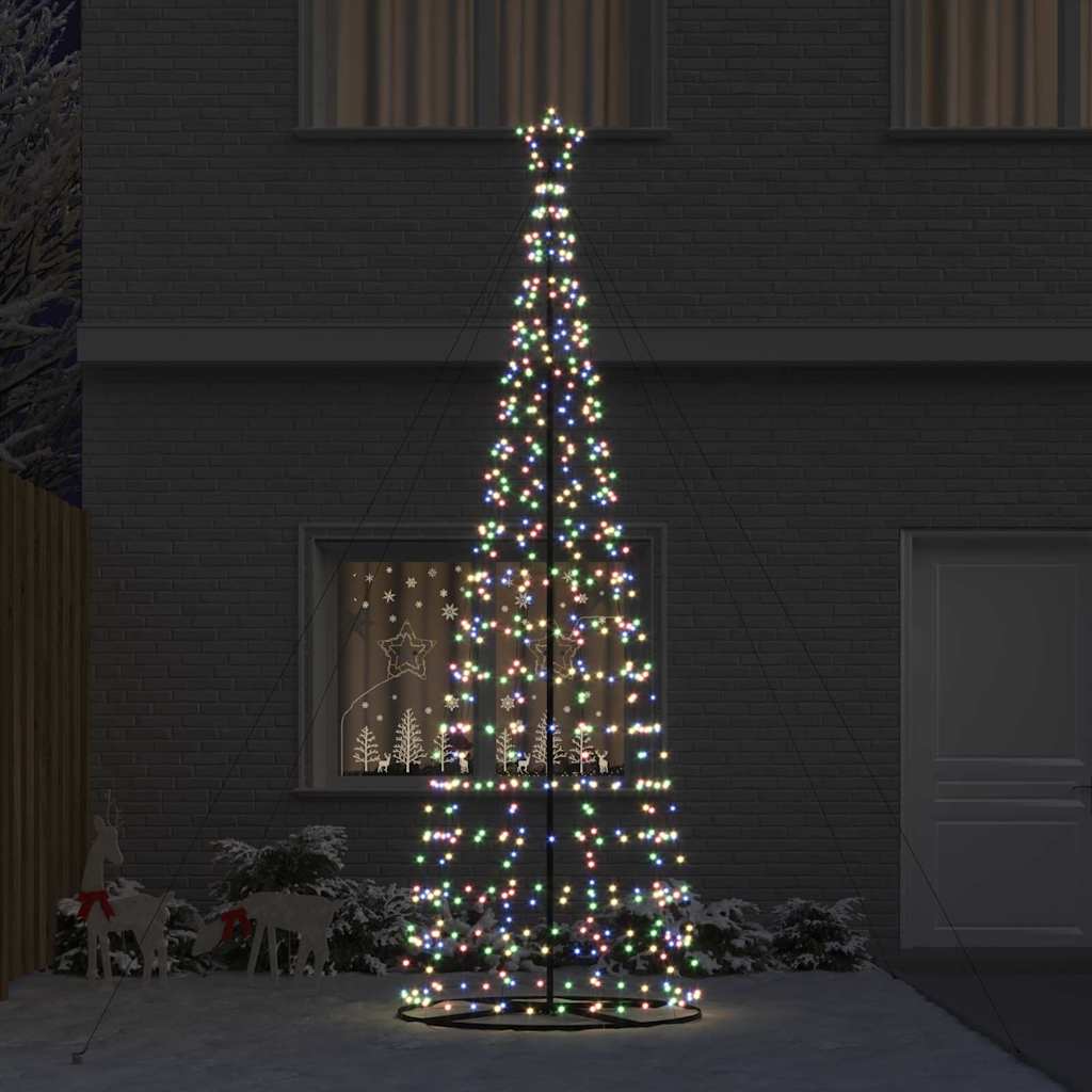 LED juletre med 800 LED med jordspyd Flerfarget 400 cm Jern