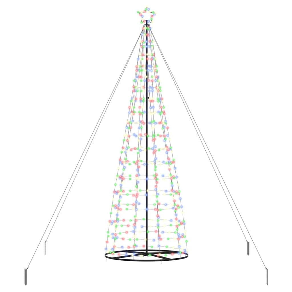 LED juletre med 800 LED med jordspyd Flerfarget 400 cm Jern