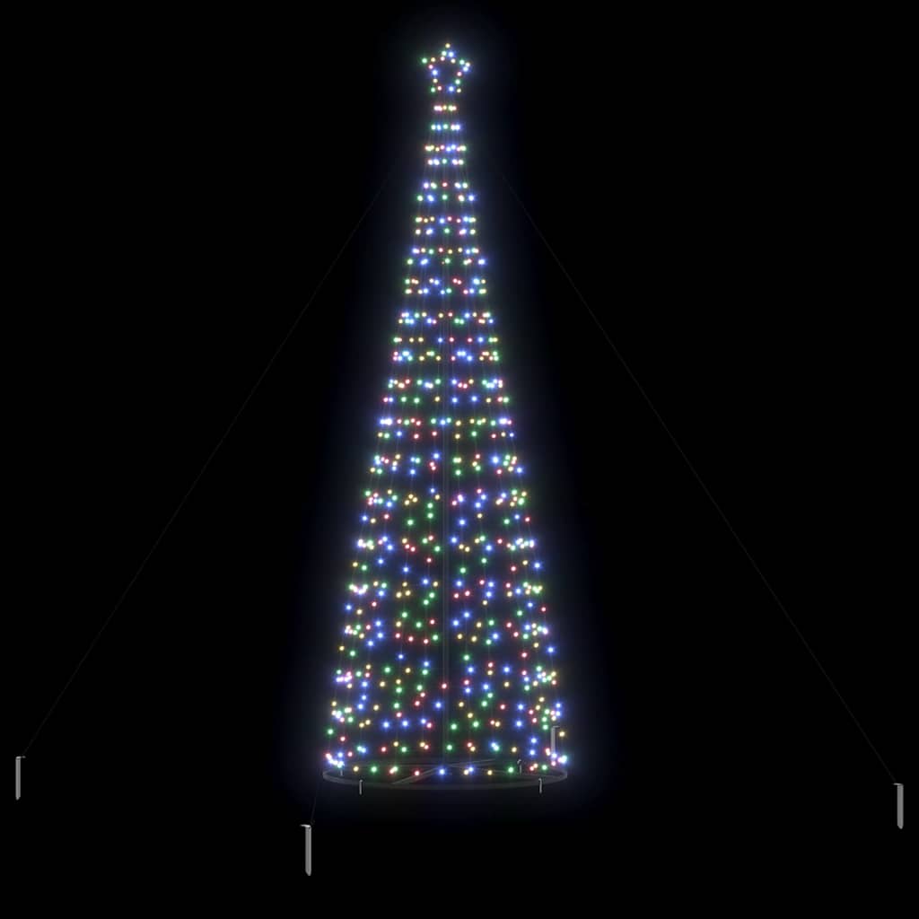 LED juletre med 800 LED med jordspyd Flerfarget 400 cm Jern