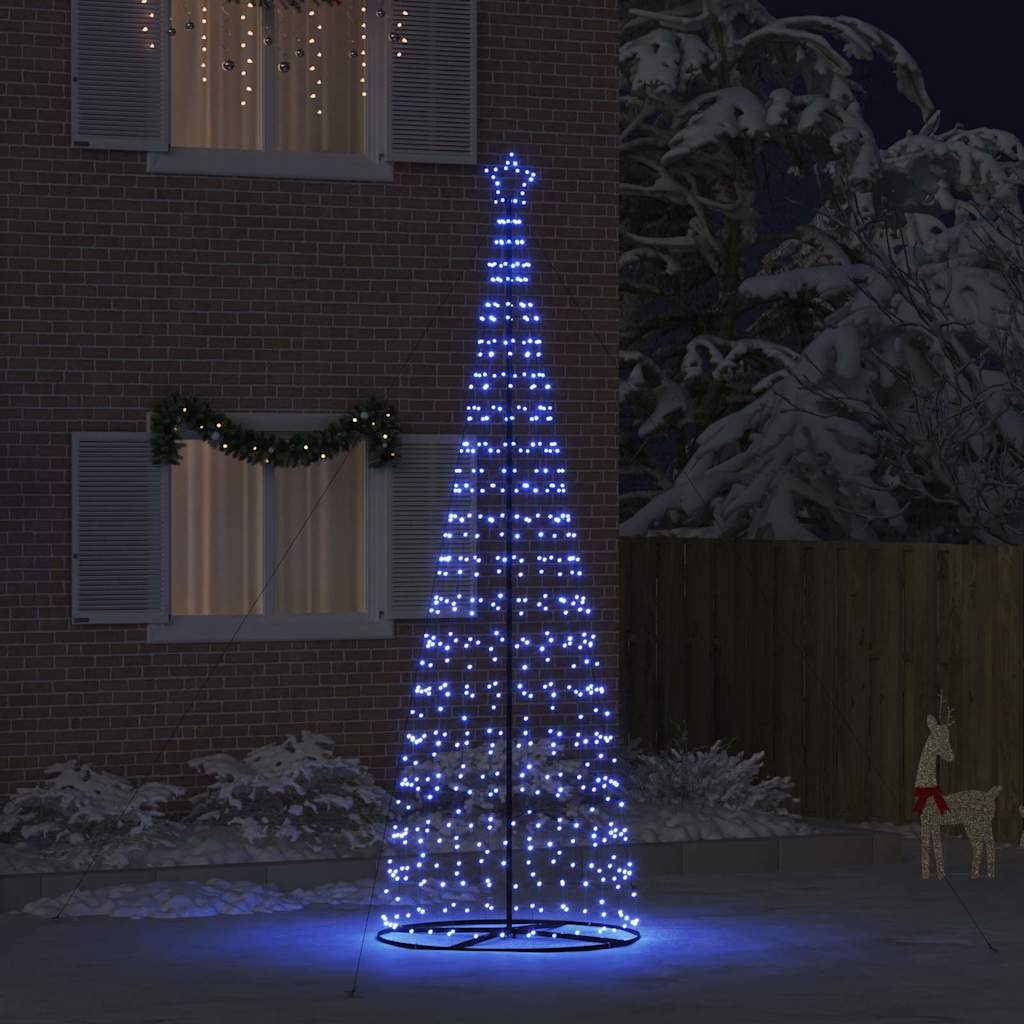 LED juletre med 800 LED med jordspyd med stativ Blå 400 cm Jern