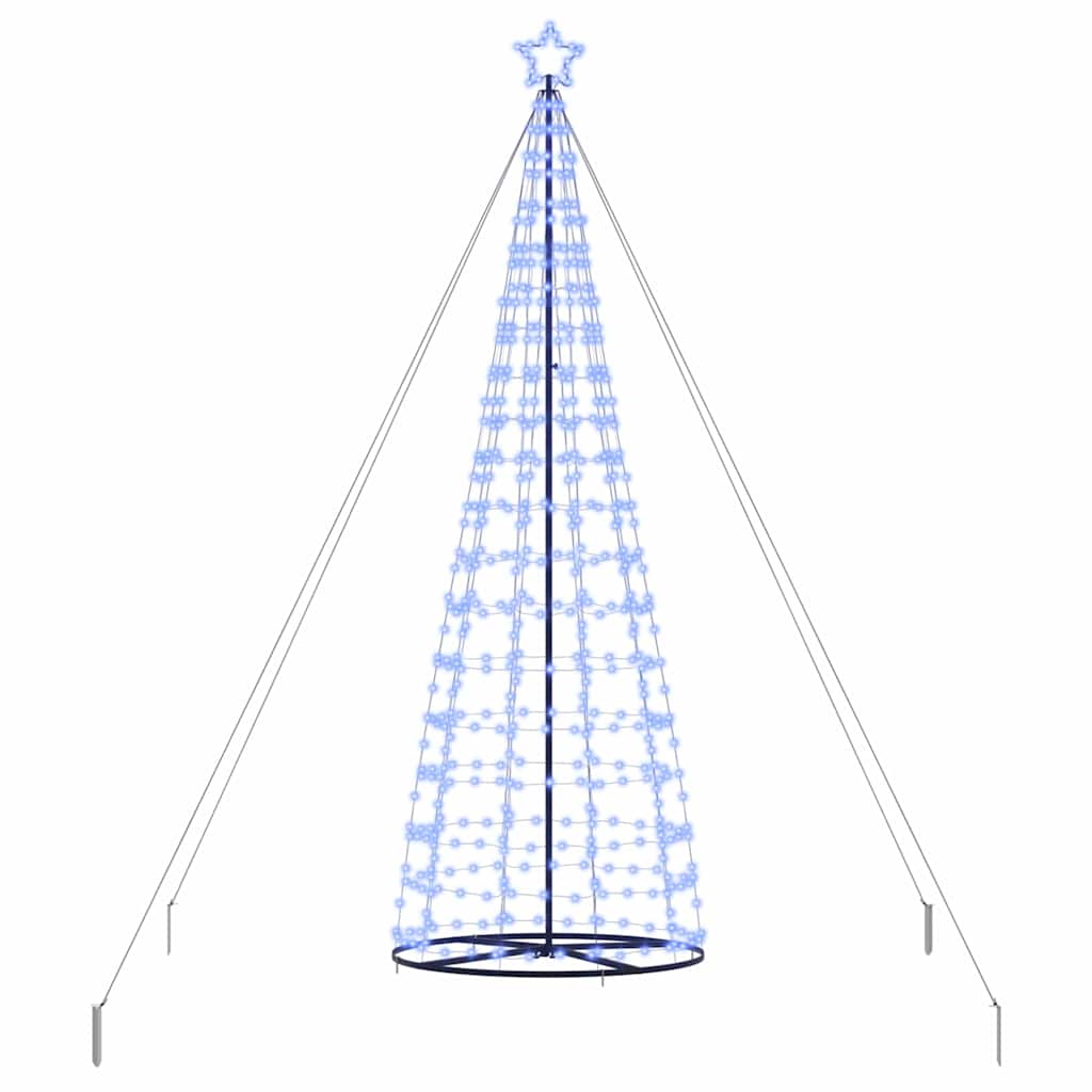 LED juletre med 800 LED med jordspyd med stativ Blå 400 cm Jern