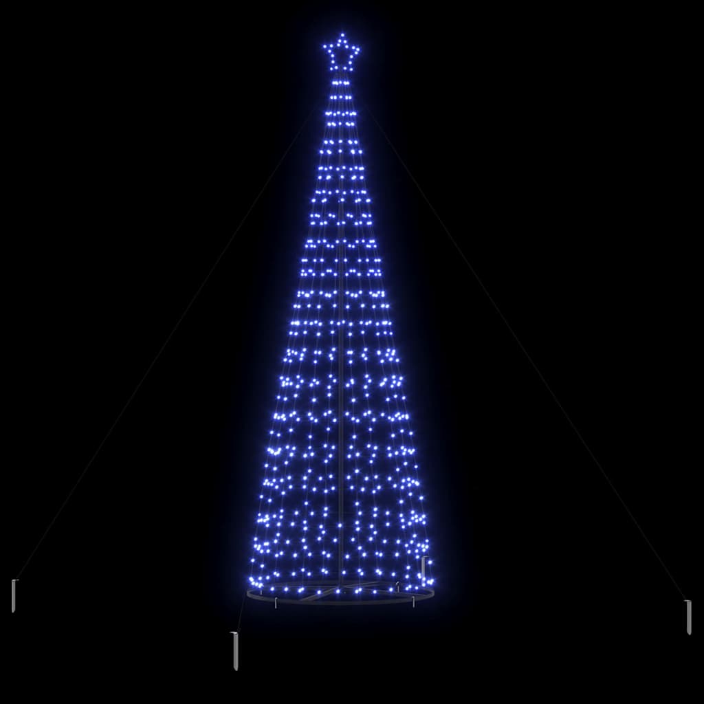 LED juletre med 800 LED med jordspyd med stativ Blå 400 cm Jern