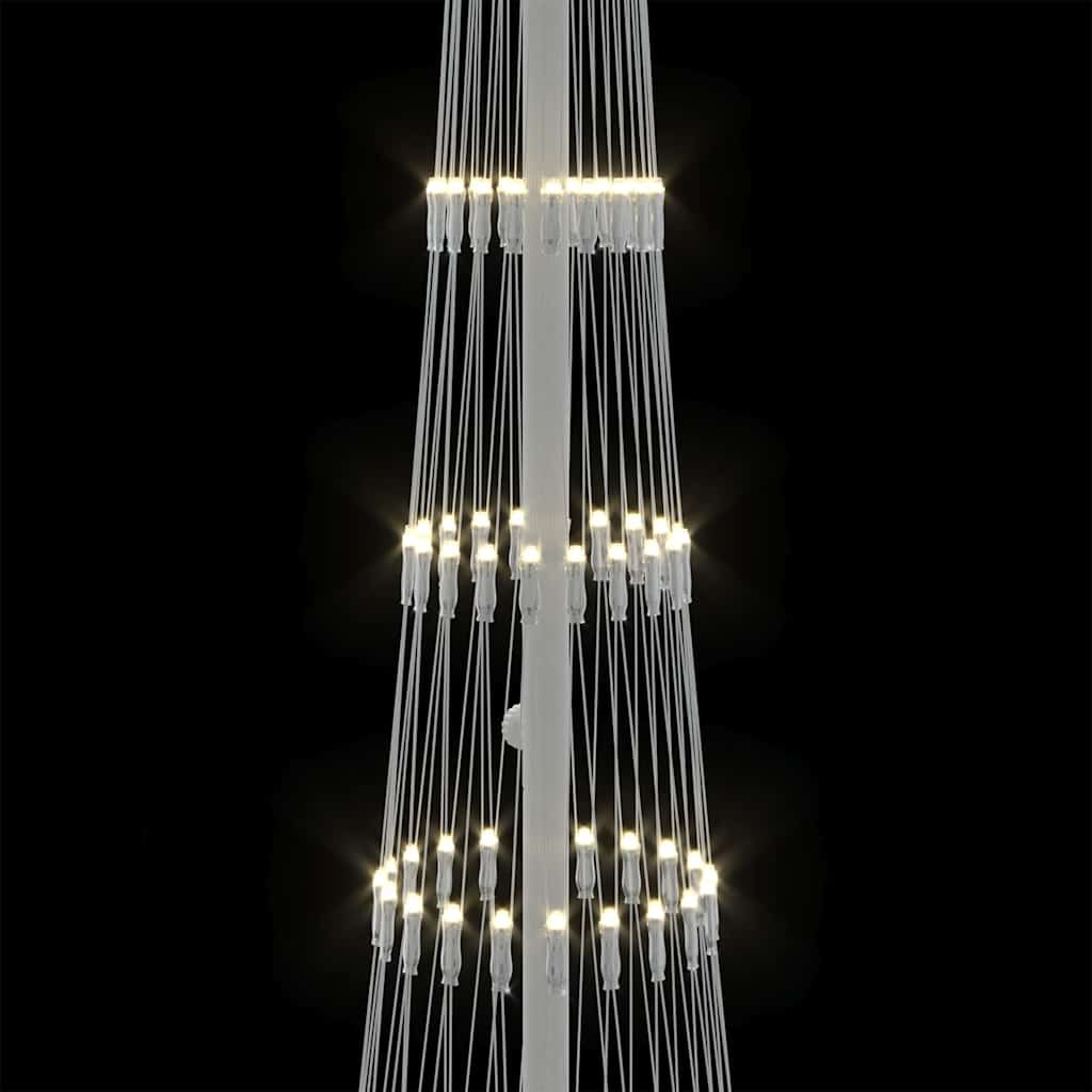 LED juletre med 230 LED Varmhvit 138.5 x 138.5 x 399 cm Metall