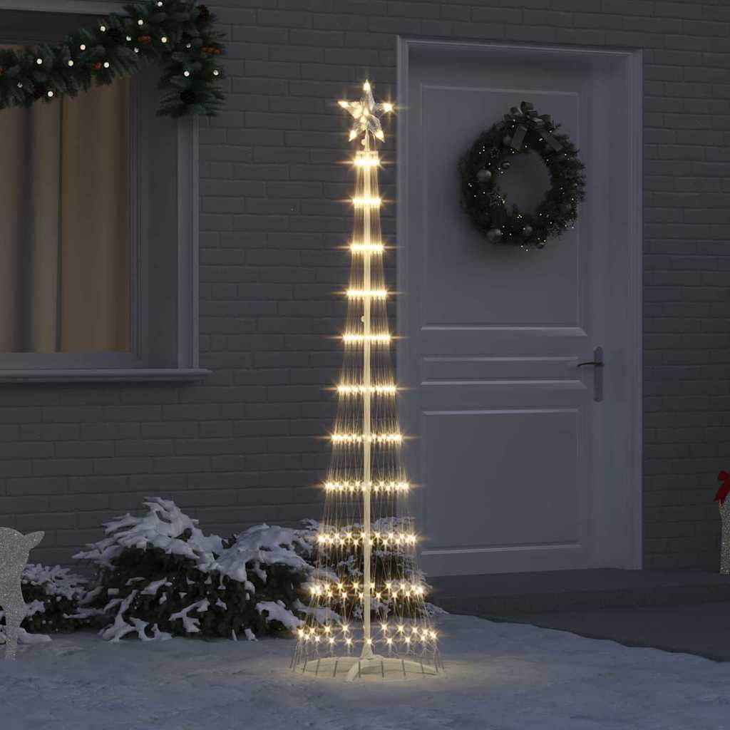 LED juletre med 230 LED Varmhvit 138.5 x 138.5 x 399 cm Metall
