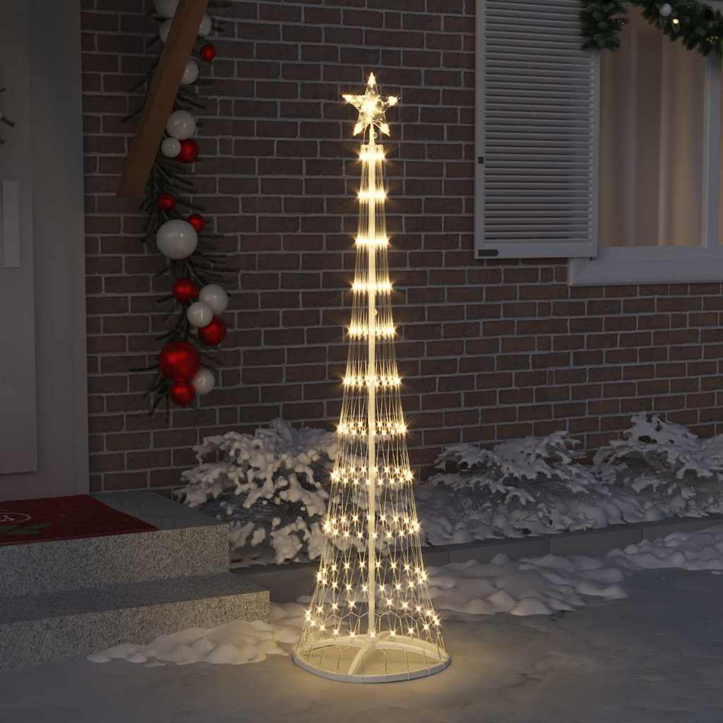 LED juletre med 230 LED Varmhvit 138.5 x 138.5 x 399 cm Metall