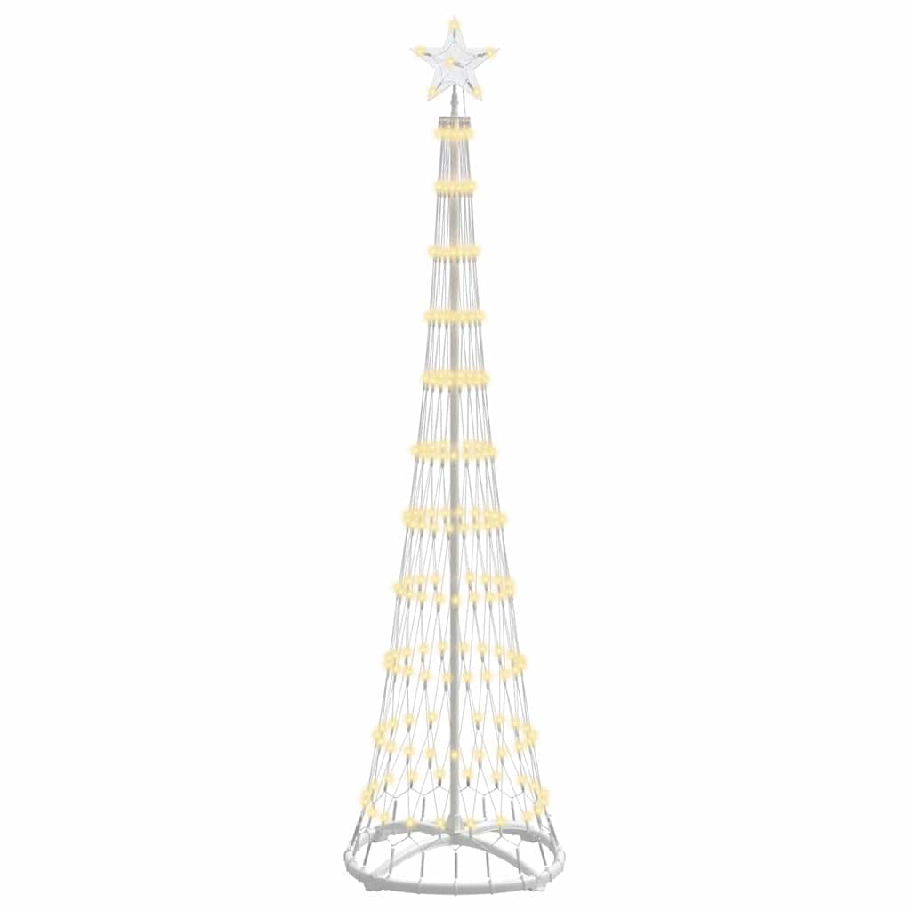 LED juletre med 230 LED Varmhvit 138.5 x 138.5 x 399 cm Metall