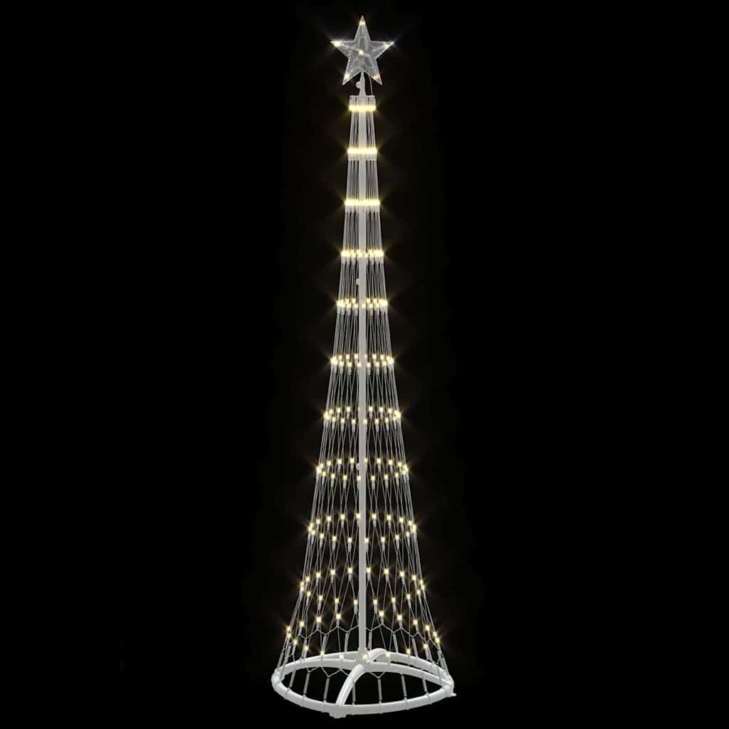 LED juletre med 230 LED Varmhvit 138.5 x 138.5 x 399 cm Metall