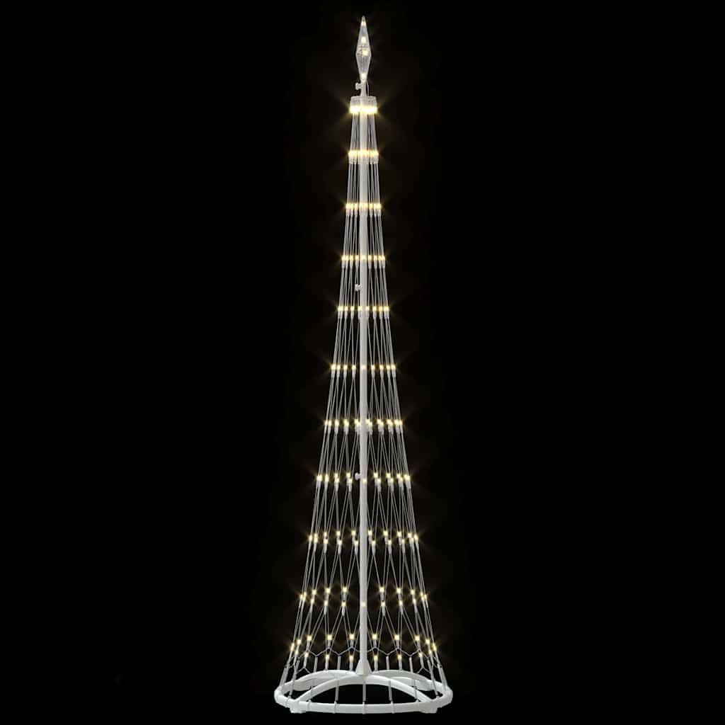 LED juletre med 230 LED Varmhvit 138.5 x 138.5 x 399 cm Metall