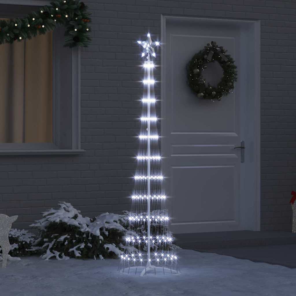 LED juletre med 230 LED Kaldhvit 138.5 x 138.5 x 399 cm Metall