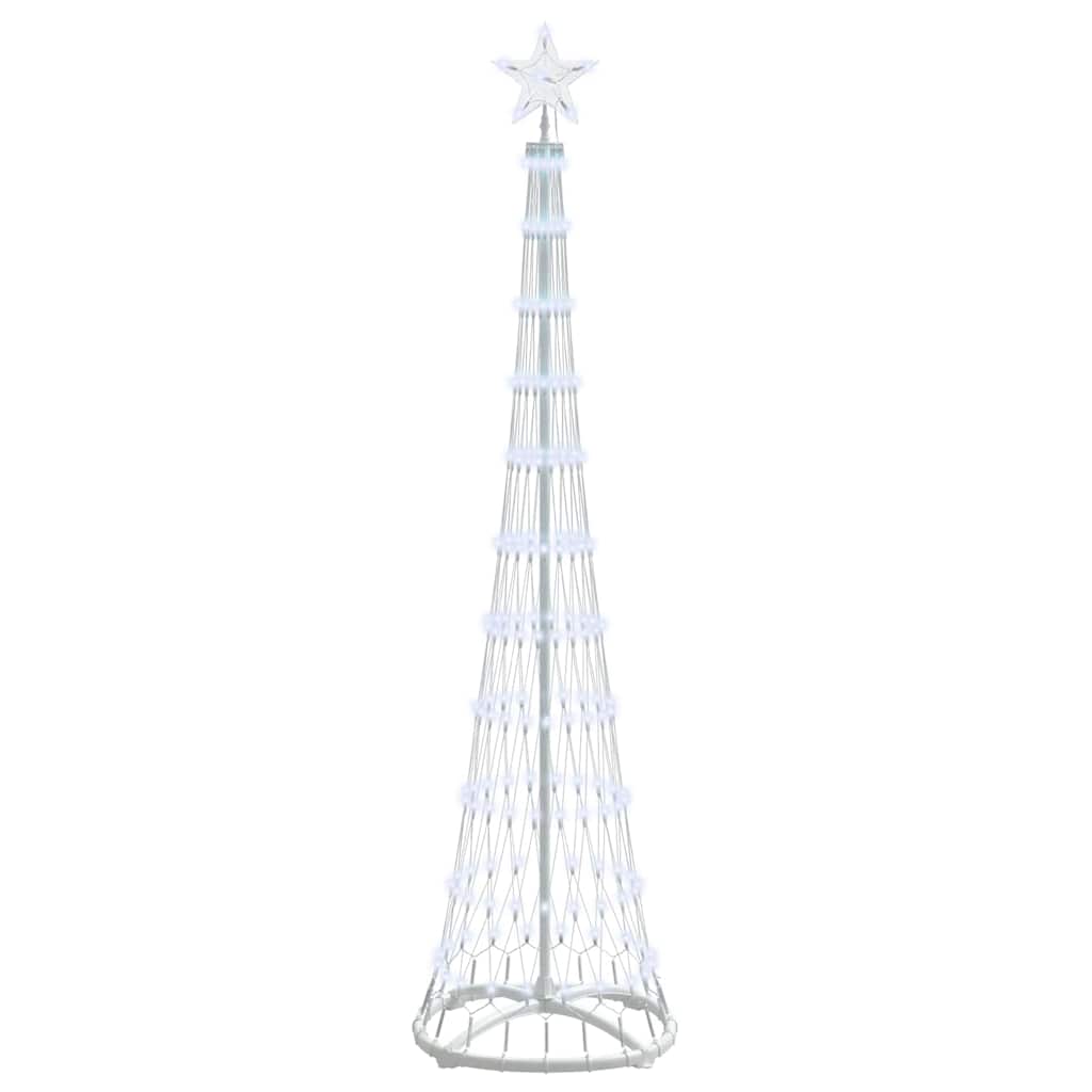 LED juletre med 230 LED Kaldhvit 138.5 x 138.5 x 399 cm Metall