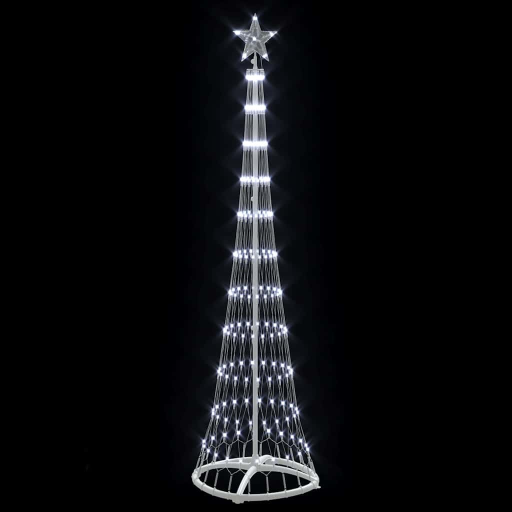 LED juletre med 230 LED Kaldhvit 138.5 x 138.5 x 399 cm Metall