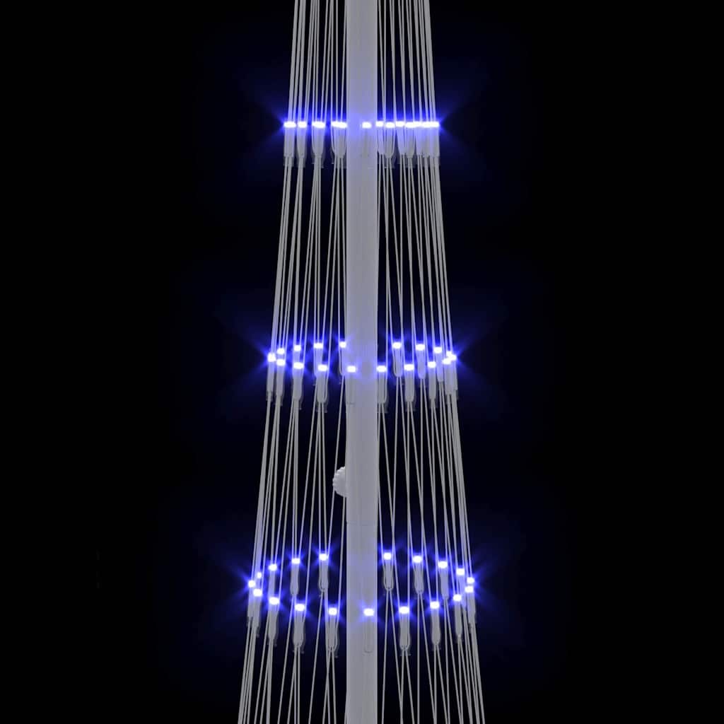 LED juletre med 230 LED Blå 138.5 x 138.5 x 399 cm Metall