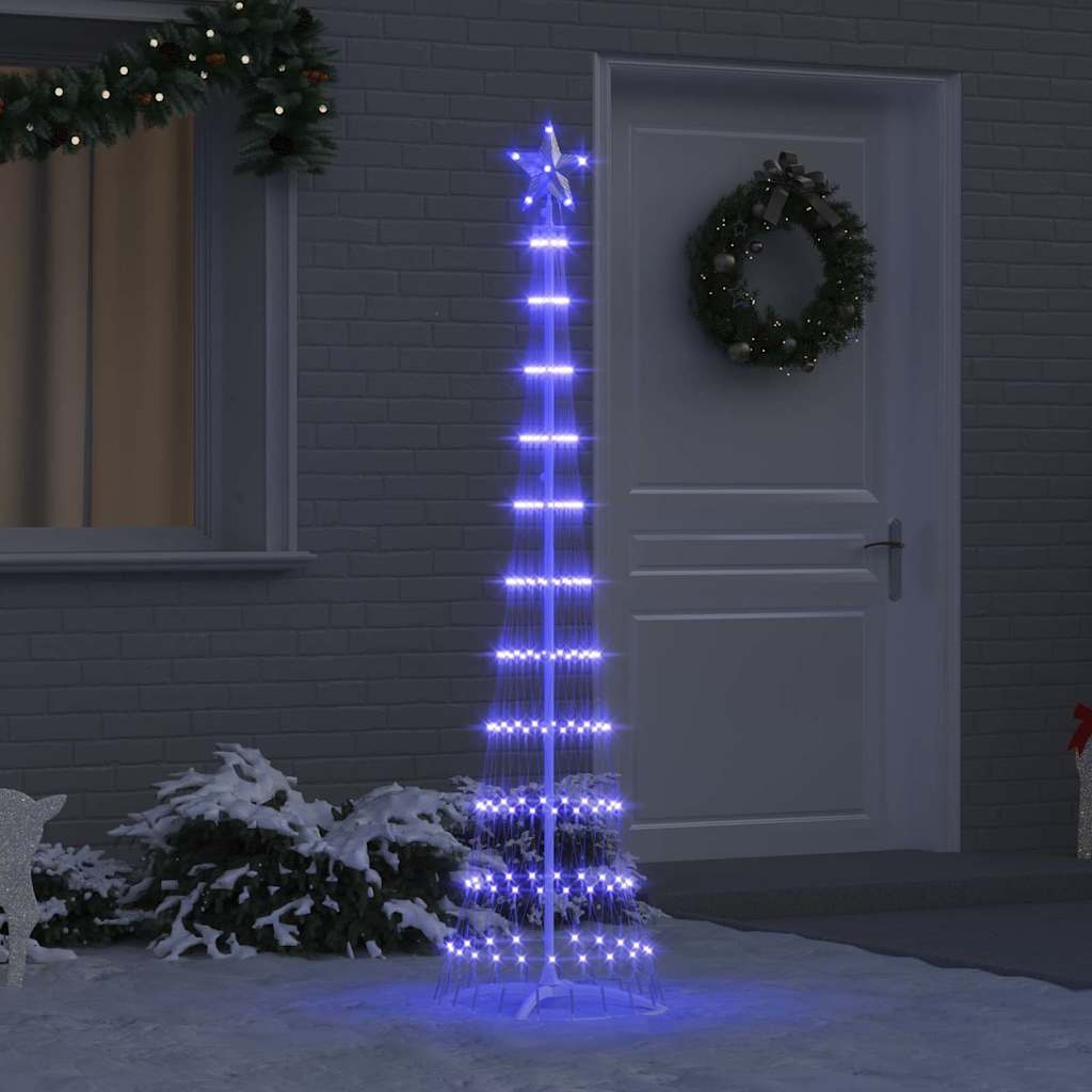 LED juletre med 230 LED Blå 138.5 x 138.5 x 399 cm Metall