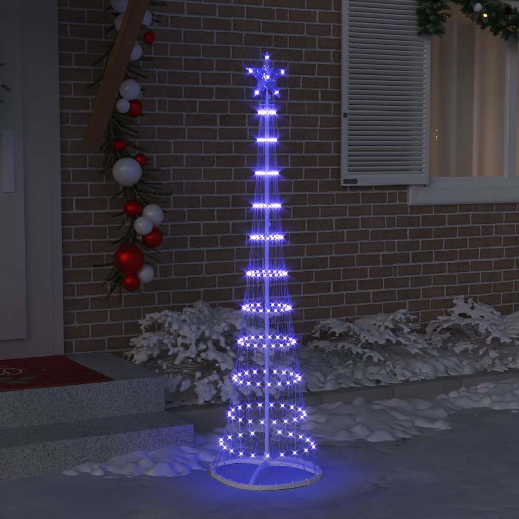 LED juletre med 230 LED Blå 138.5 x 138.5 x 399 cm Metall