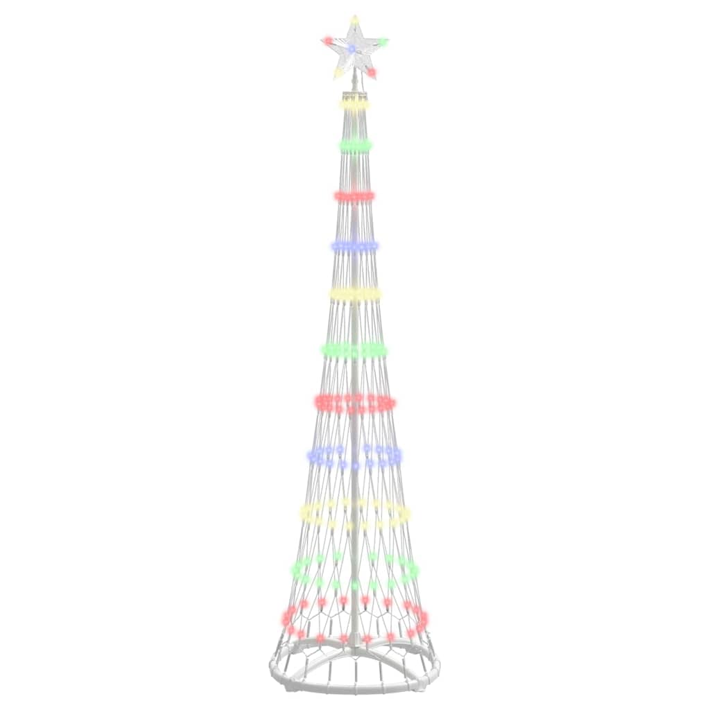 LED juletre med stativ Flerfarget 138.5 x 138.5 x 399 cm Metall