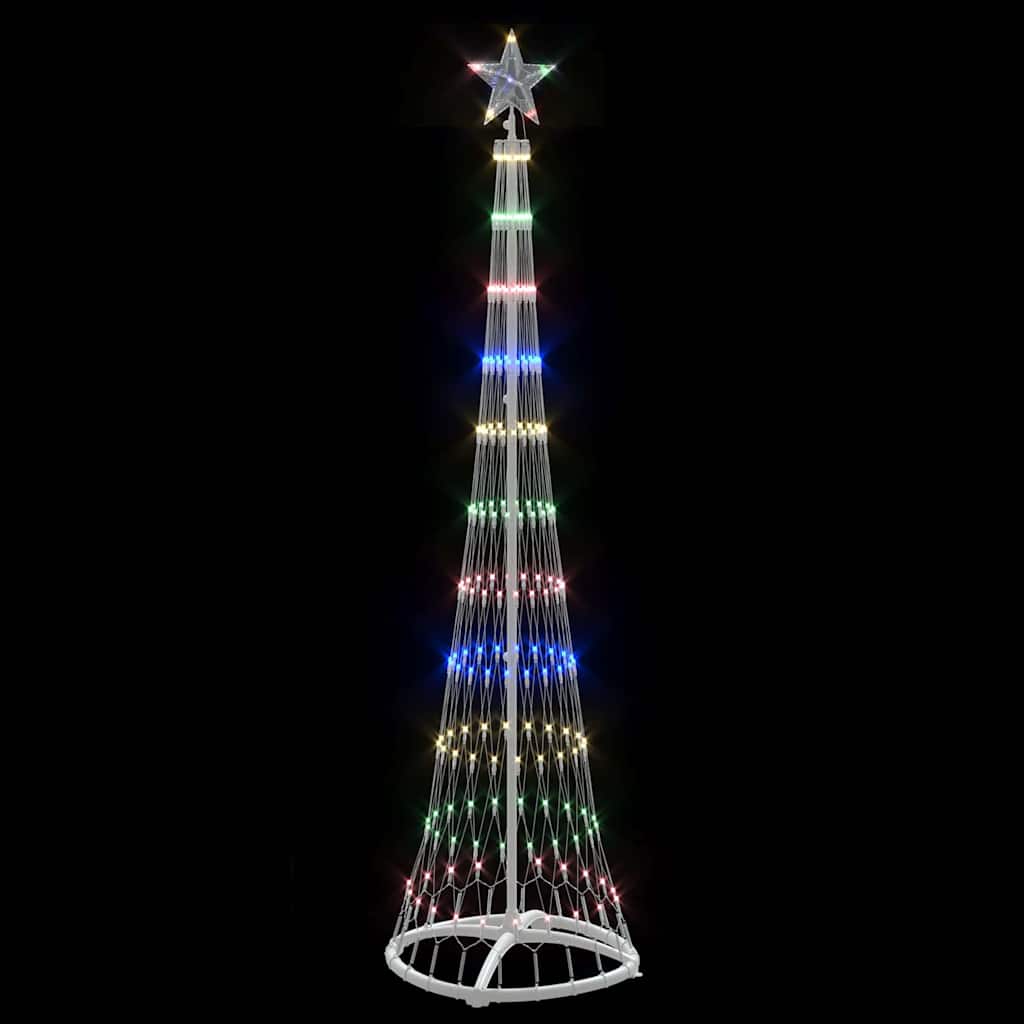 LED juletre med stativ Flerfarget 138.5 x 138.5 x 399 cm Metall