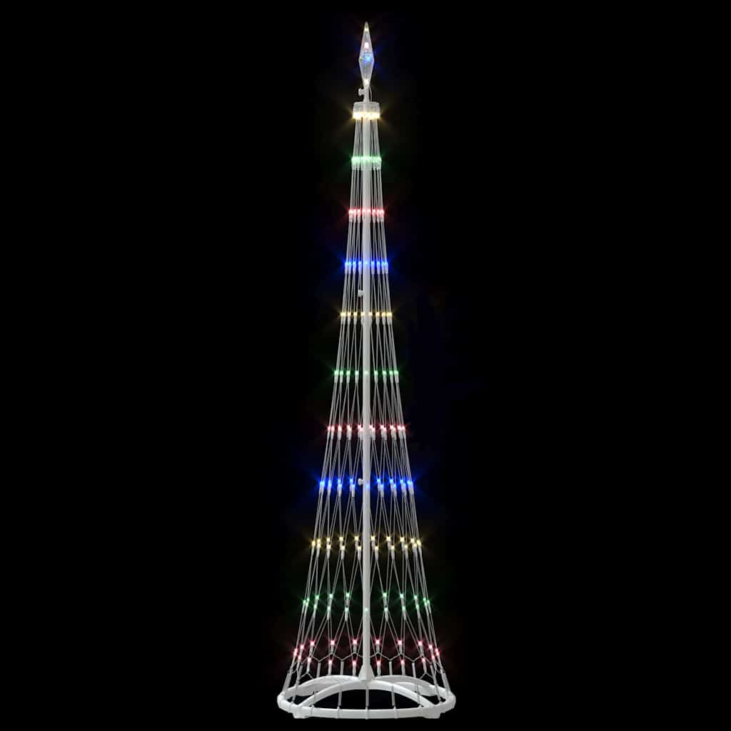 LED juletre med stativ Flerfarget 138.5 x 138.5 x 399 cm Metall